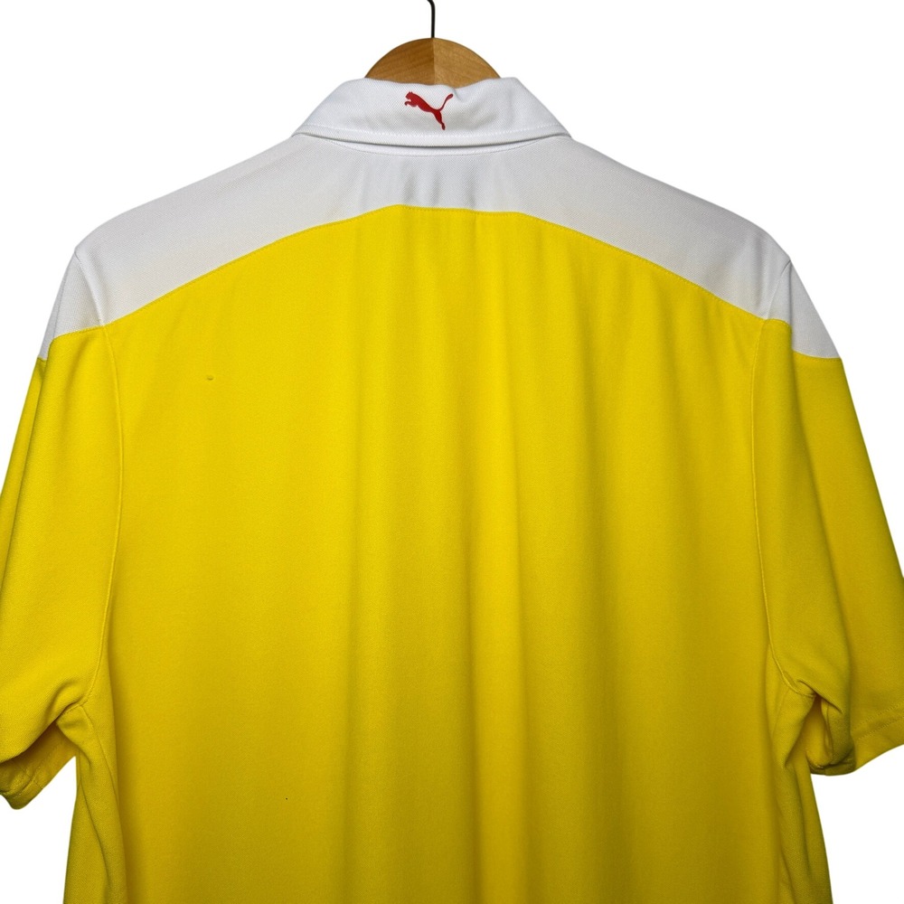 Ferrari Puma Corso Pilota Polo Shirt Mens XL Yellow Italy Racing Golf Sport - Picture 4 of 15